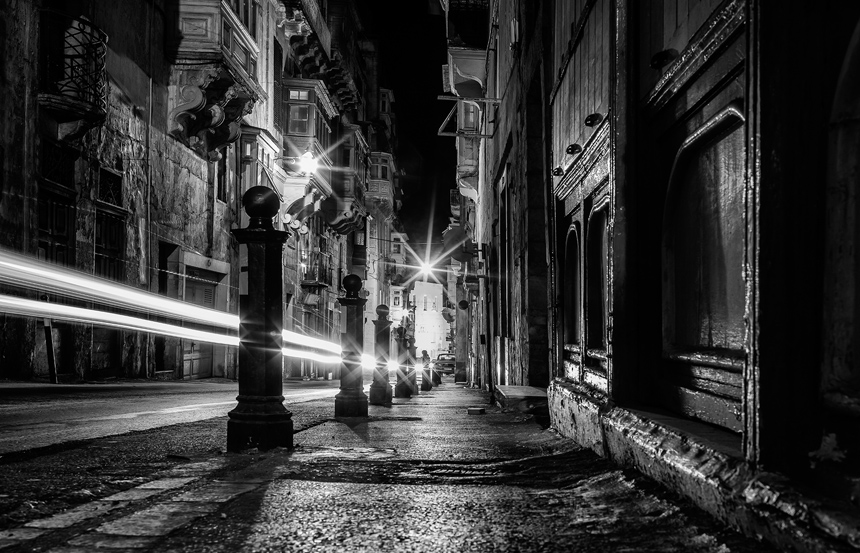 Valletta Malta Monochrome bnw