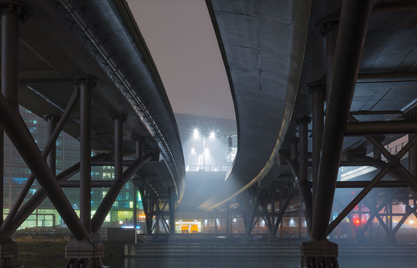 Berlin Spree-Bridges at Night