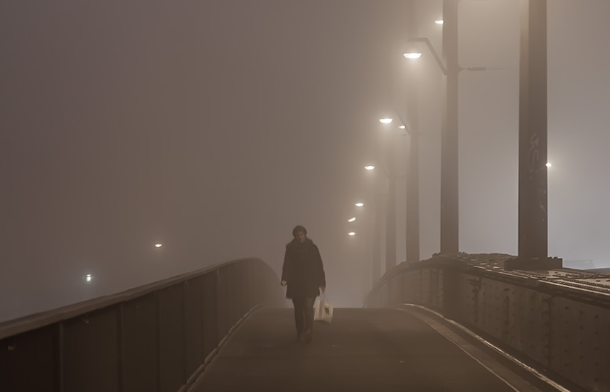 Berlin, fog, bidge, night, nightphotography, streetphotography, straßenfotografie, bei nacht, berlin by night, streetshot